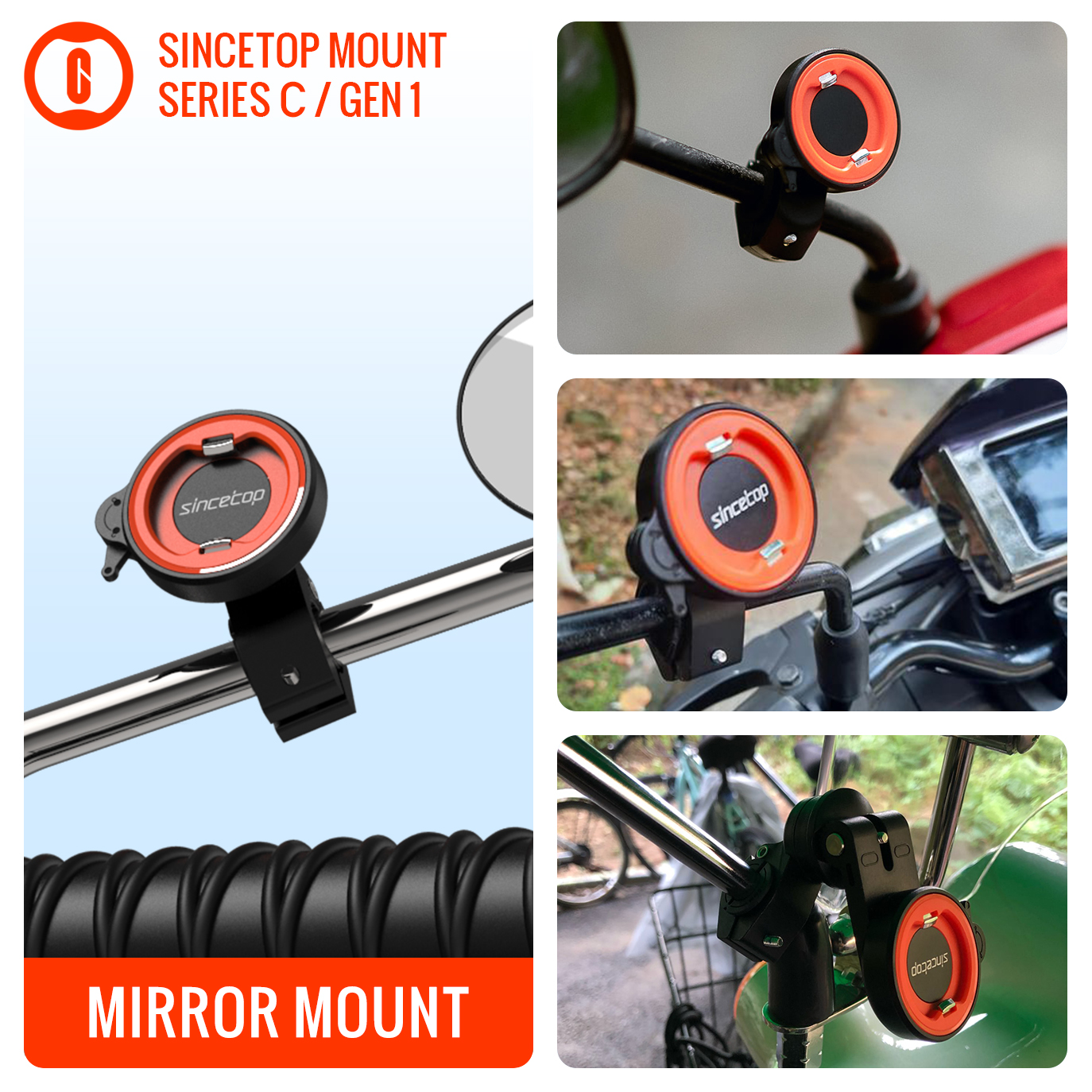 Mobile Tech Accessories - Electric Motorcycles Rearview Mirror Phone Holder,Smartphone