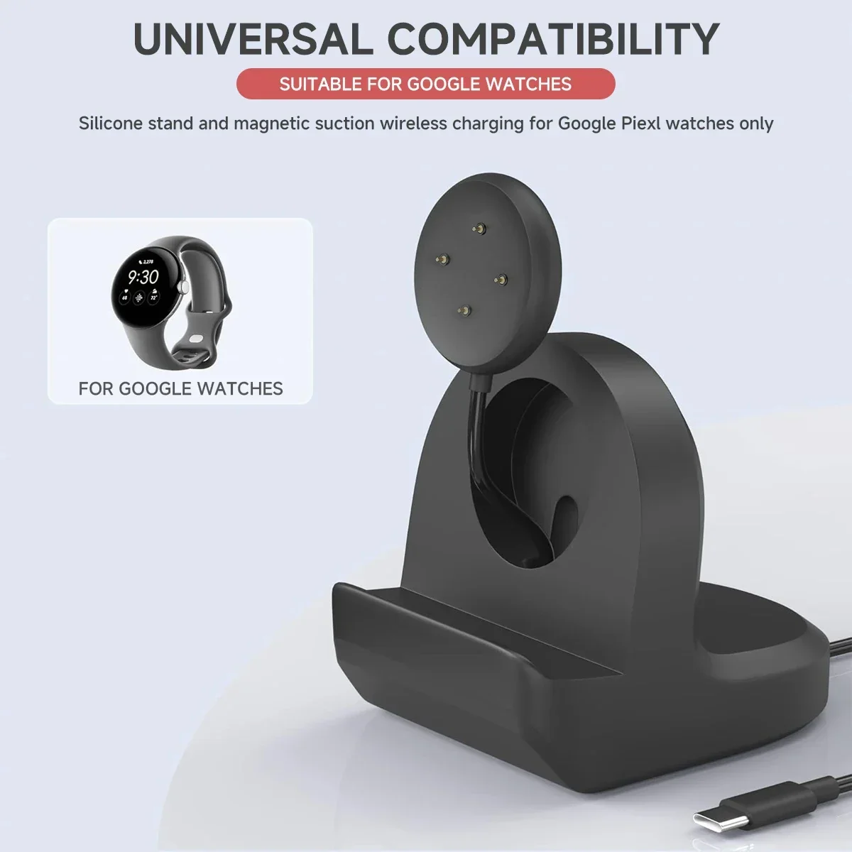 Soft Silicone Charger Cradle D - Wireless Charger 3 In 1 recension och pris