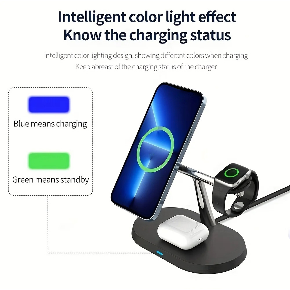 3 in 1 Magnetic Wireless Charg - Wireless Charger 3 In 1 recension och pris