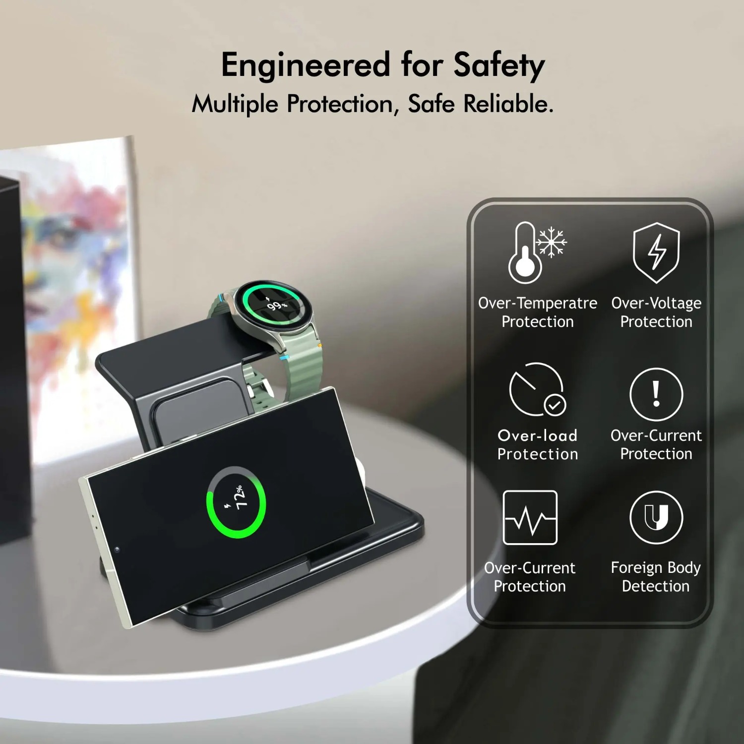 Desktop 3-in-1 Wireless Charge - Wireless Charger 3 In 1 recension och pris