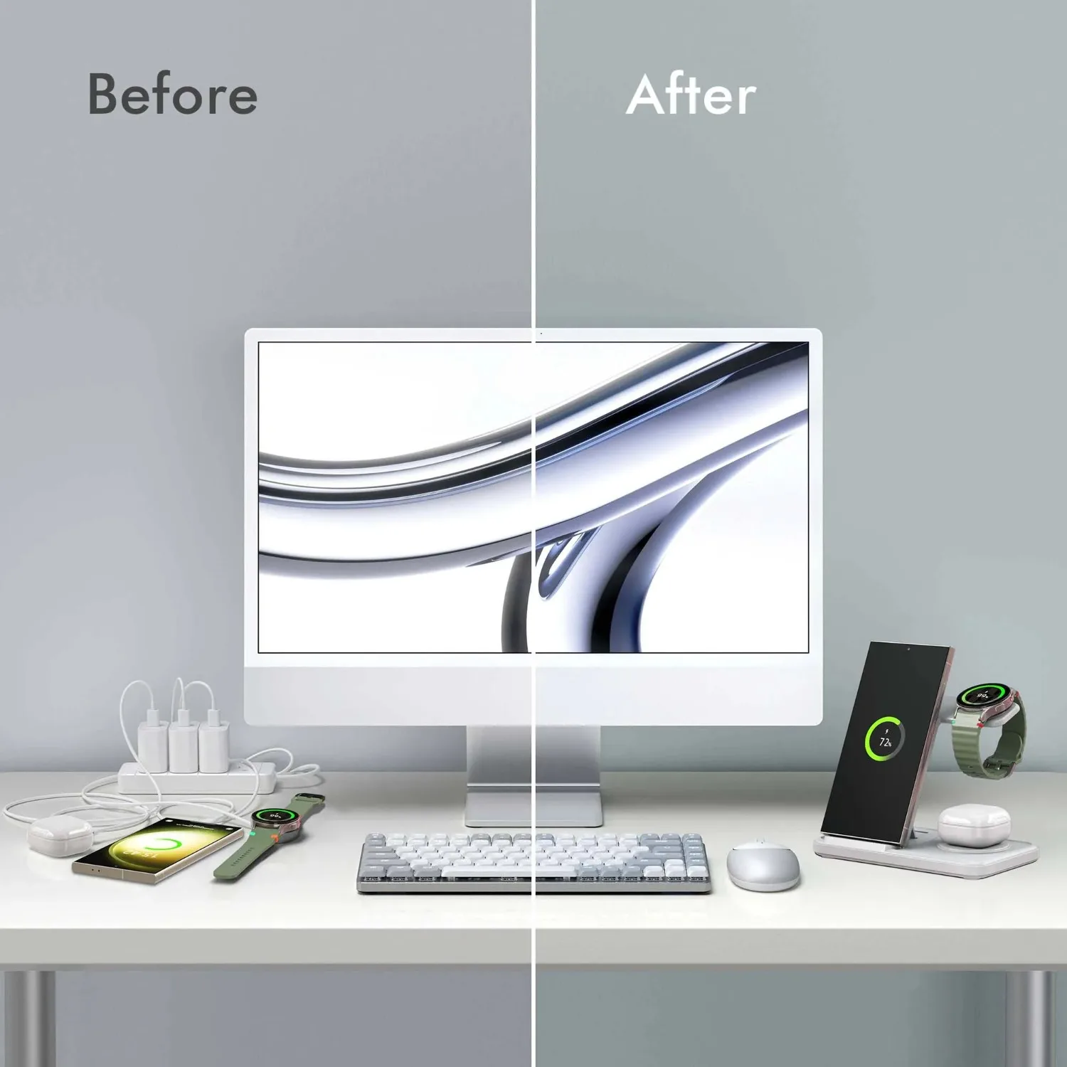 Desktop 3-in-1 Wireless Charge - Wireless Charger 3 In 1 recension och pris