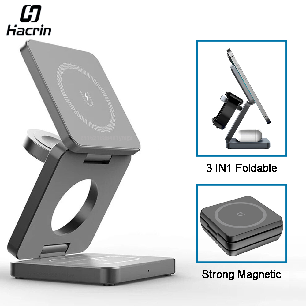 Wireless Charger 3 in 1 Foldab - Wireless Charger 3 In 1 recension och pris