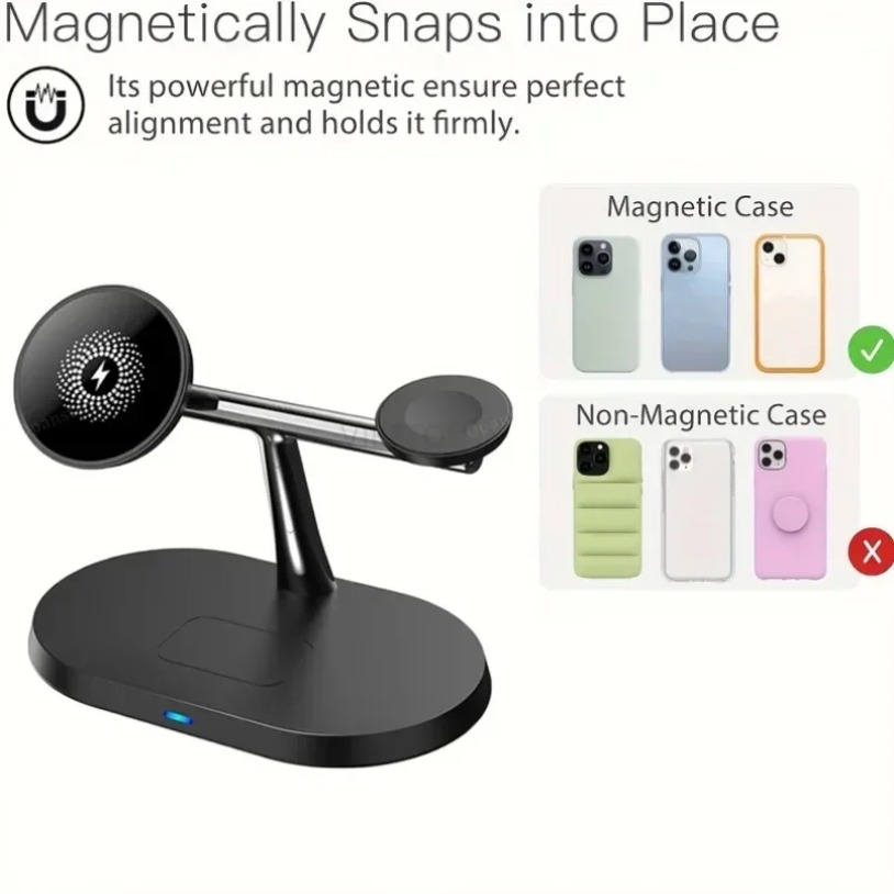 3-IN-1 Magnetic Wireless Charg - Wireless Charger 3 In 1 recension och pris
