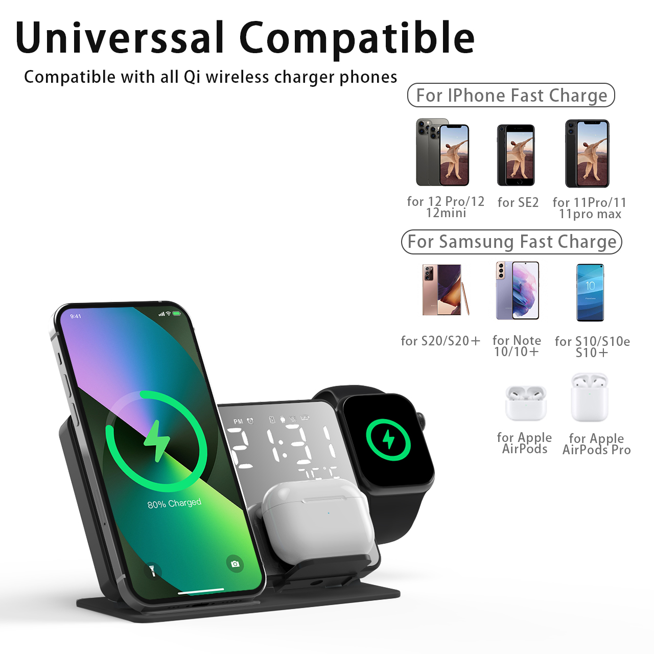 3 in 1 Wireless Charger For iP - Wireless Charger 3 In 1 recension och pris