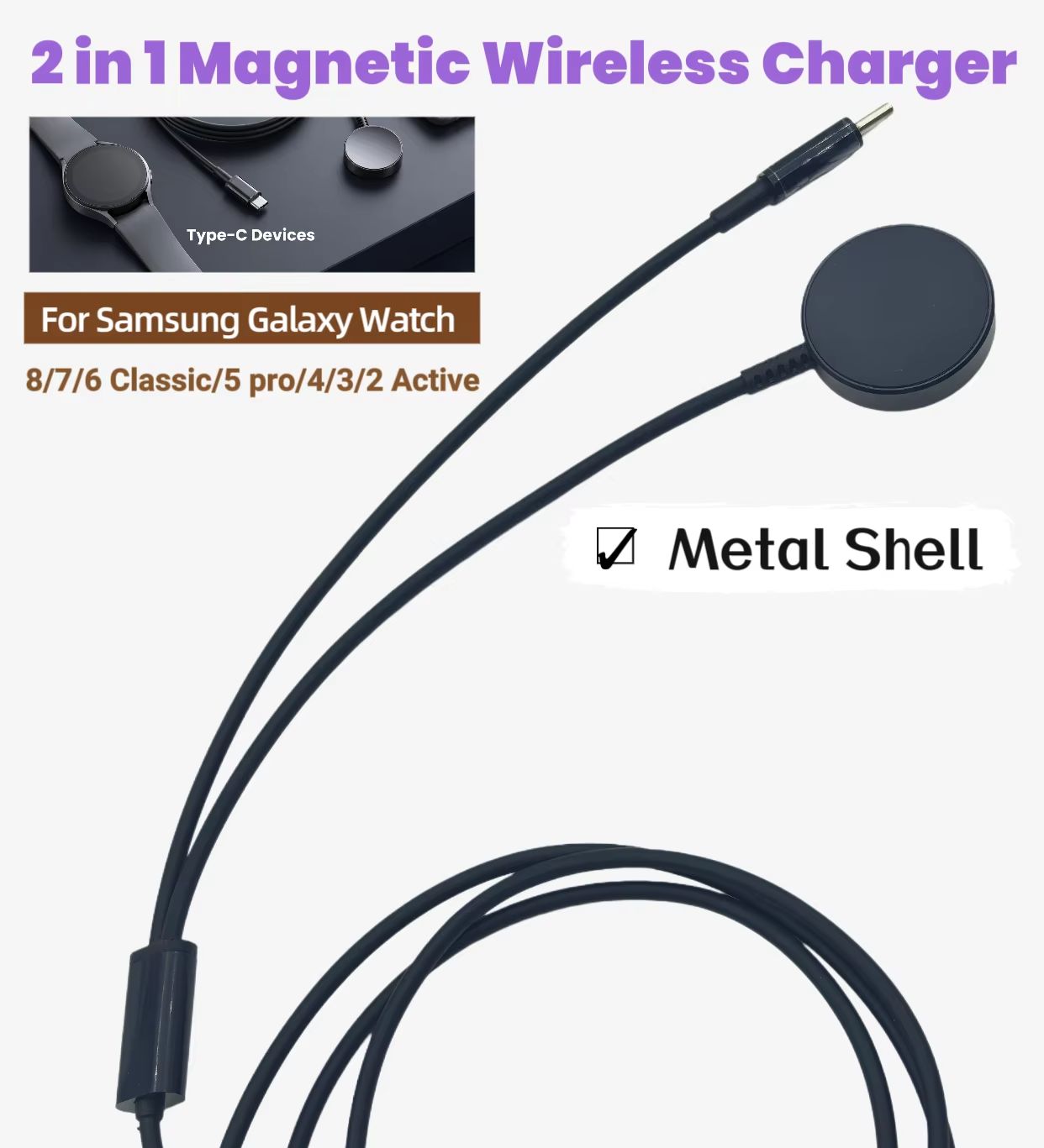 Type-C 2-in-1 Magnetic Wireles - Wireless Charger 3 In 1 recension och pris
