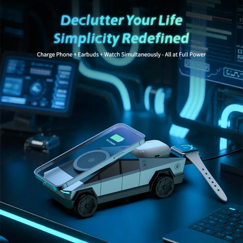 VIKEFON Desk Car Magnetic 3-in - Wireless Charger 3 In 1 recension och pris