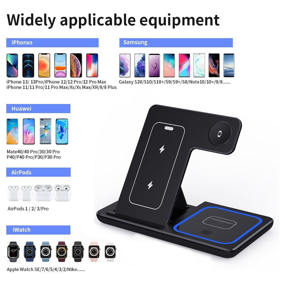 15W 3 in 1 Wireless Charger St - Wireless Charger 3 In 1 recension och pris
