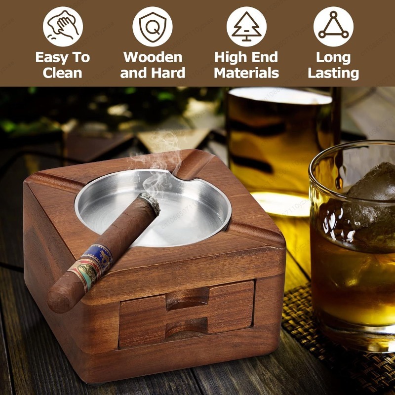 Wooden Cigar Ashtray with Phon - Tech Accessories For A Tablet recension och pris