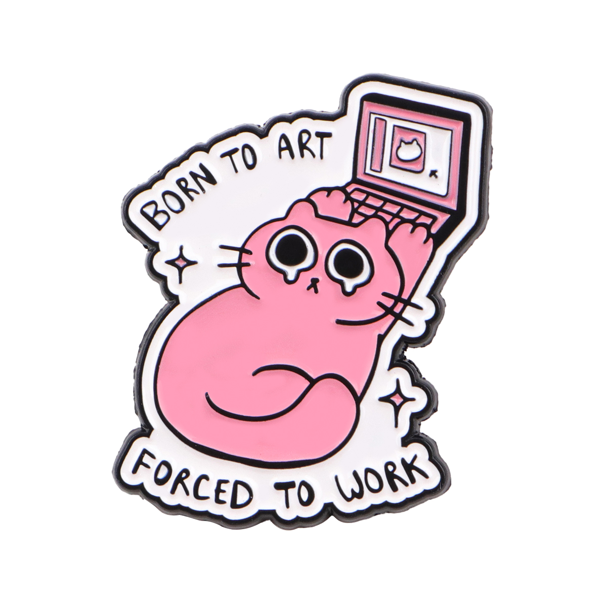 Cute Office Cat Enamel Pin Lap - Tech Accessories For Office recension och pris