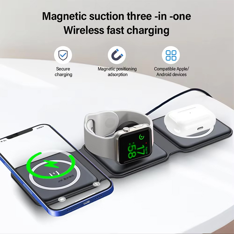 Universal Qi2 Magnetic Foldabl - Wireless Charger 3 In 1 recension och pris