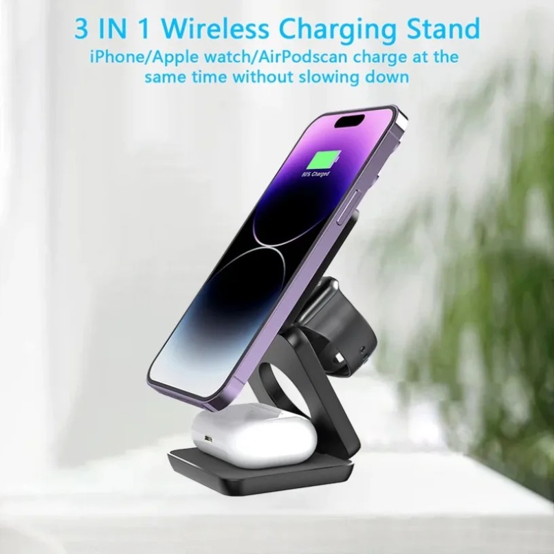 3 in 1 Foldable Magnetic Wirel - Wireless Charger 3 In 1 recension och pris