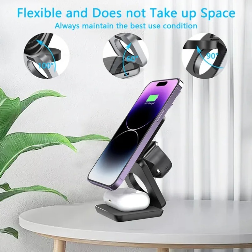 3 in 1 Foldable Magnetic Wirel - Wireless Charger 3 In 1 recension och pris