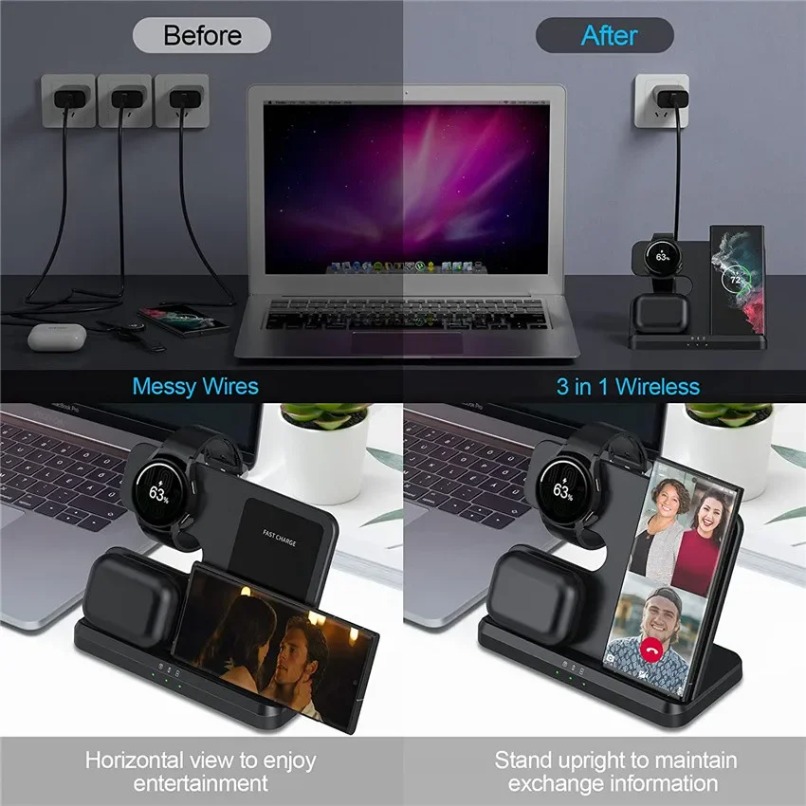 3 in 1 Fast Wireless Charger S - Wireless Charger 3 In 1 recension och pris