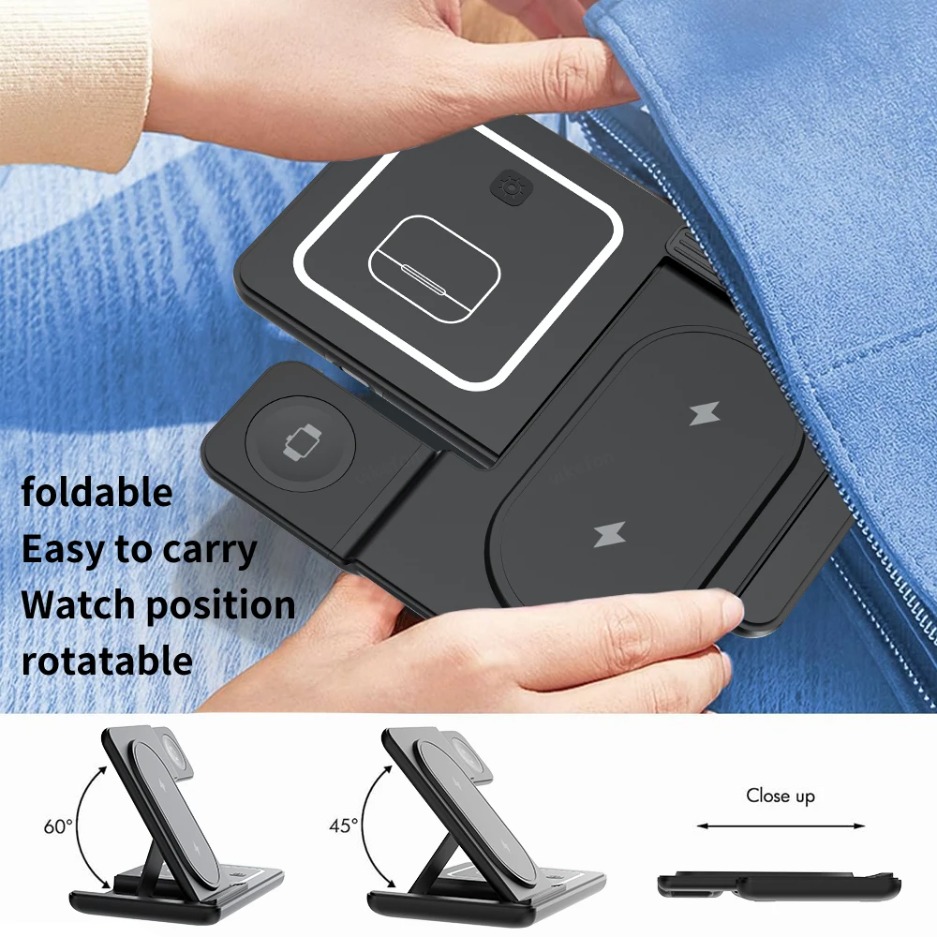 3 In 1 Foldable Wireless Charg - Wireless Charger 3 In 1 recension och pris