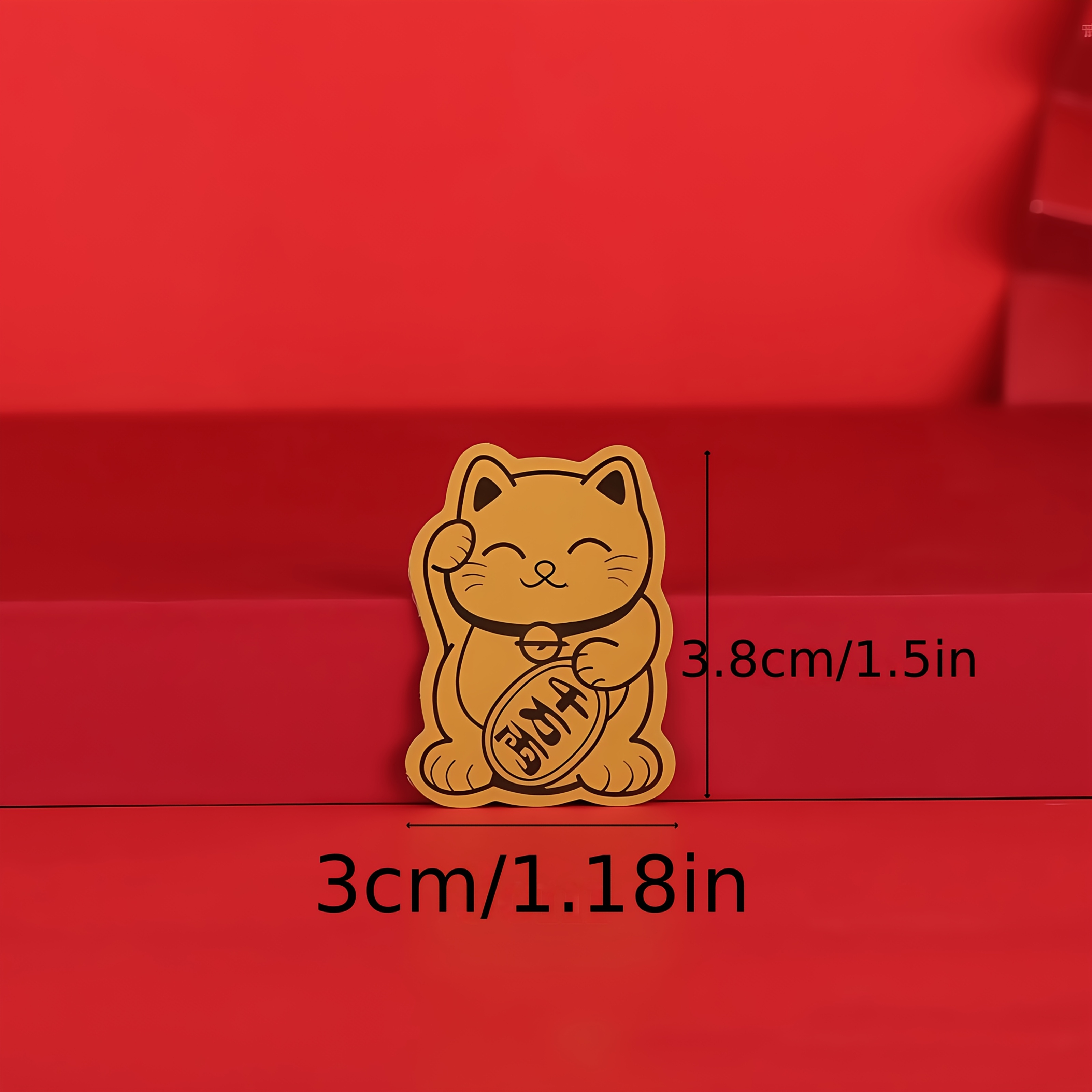 6 Gold Lucky Cat Stickers - De - Tech Accessories For A Tablet recension och pris