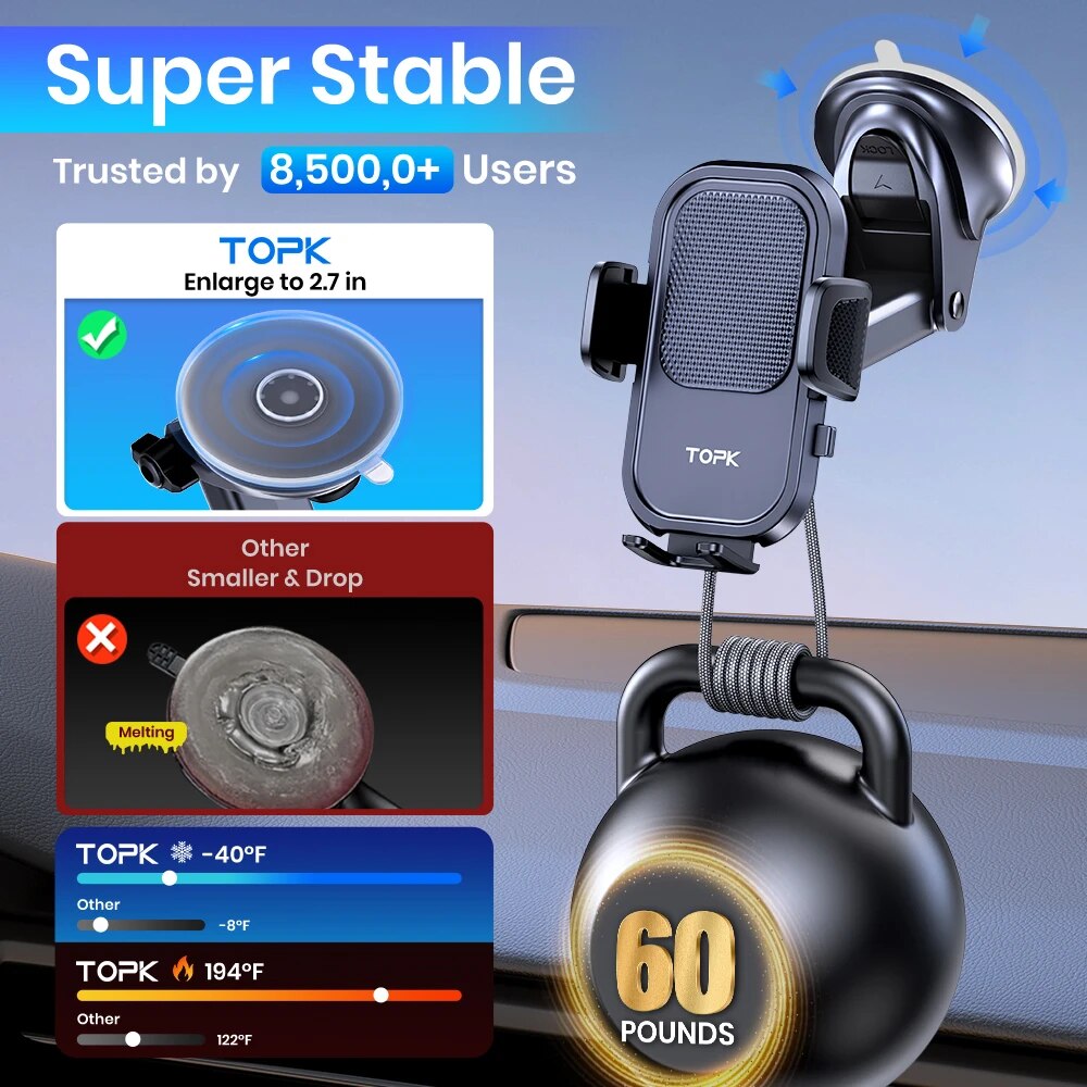 TOPK Car Phone Holder Mount fo - Mobile Tech Accessories recension och pris