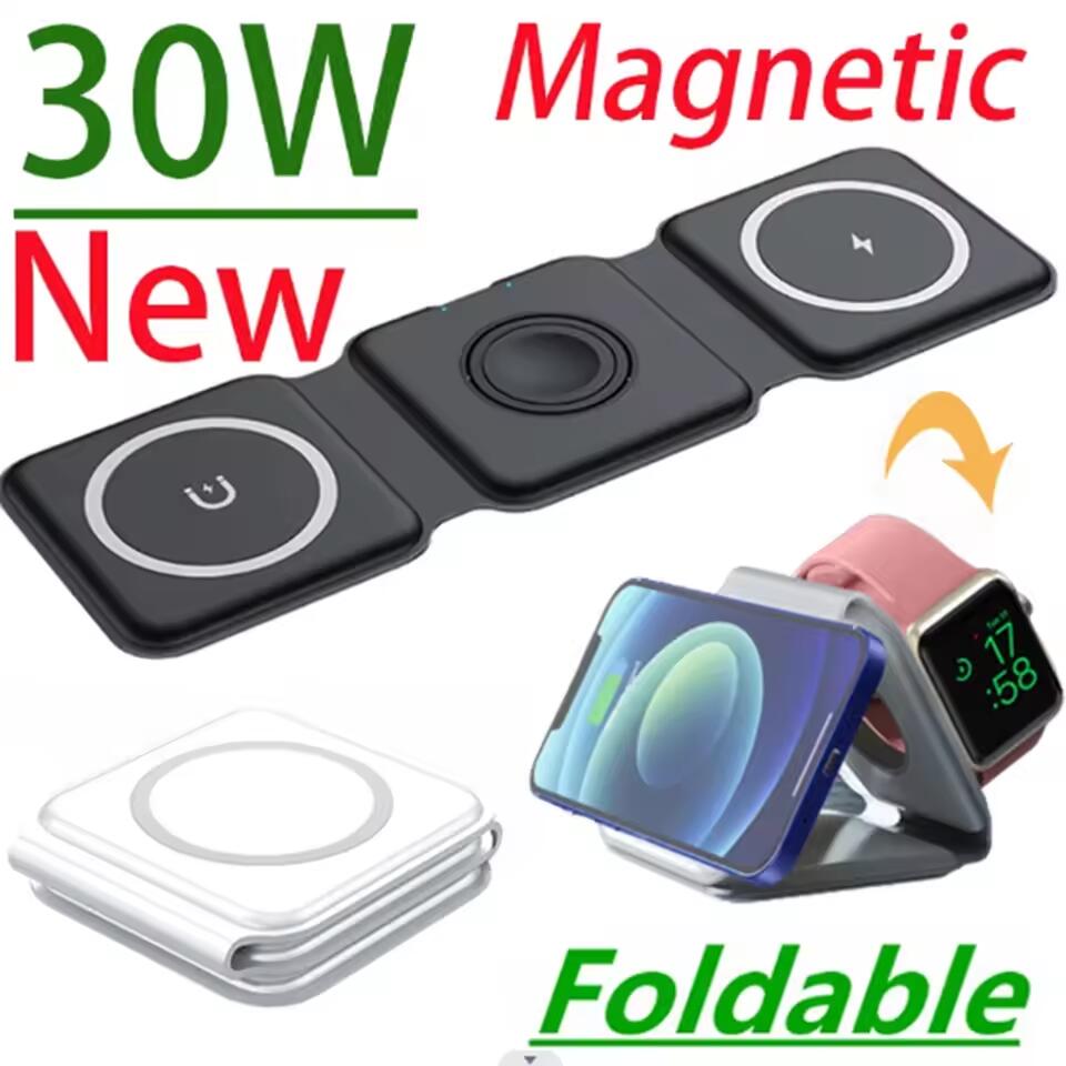 3 in 1 Portable Magnetic Wirel - Wireless Charger 3 In 1 recension och pris